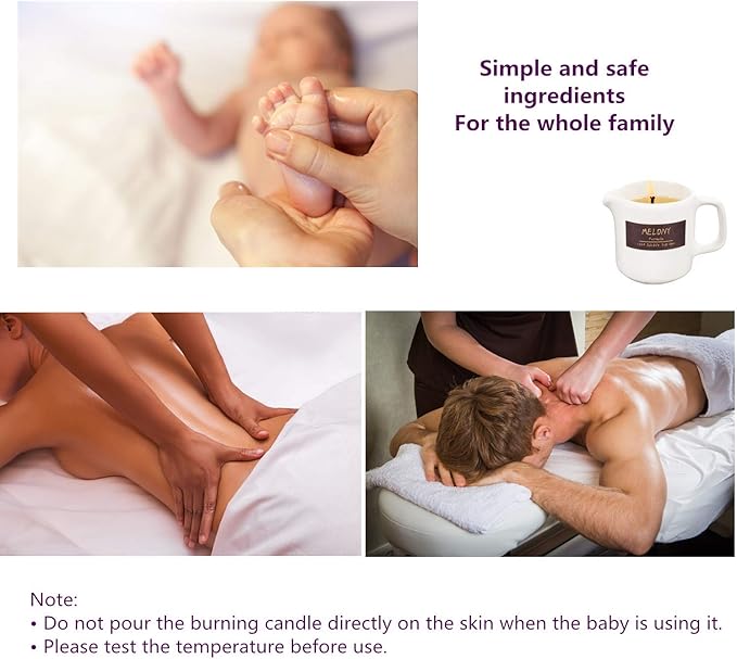 MELONY Soy Massage Oil Candle | Coconut | Low Temp | 2.82 OZ / 80G | Perfect Intensive Skin Treatment Candle | Nourishing with Almond Oil, Shea Butter & Cocoa Butter | Massage & Moisturise