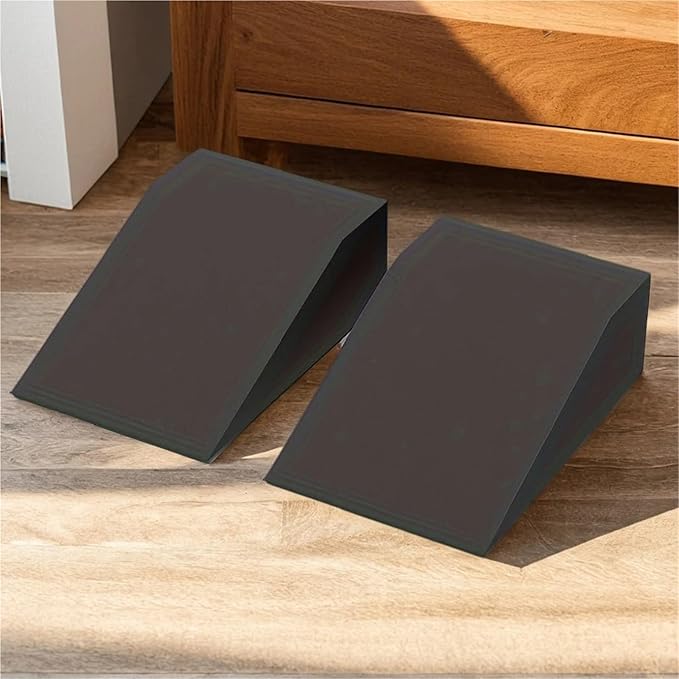 Yoga Foam Wedges 2Pcs Yoga Wedge Blocks Squat Block Multi-Functional Stretch Slant Board Non-Slip Calf Stretcher for Sports Fitness