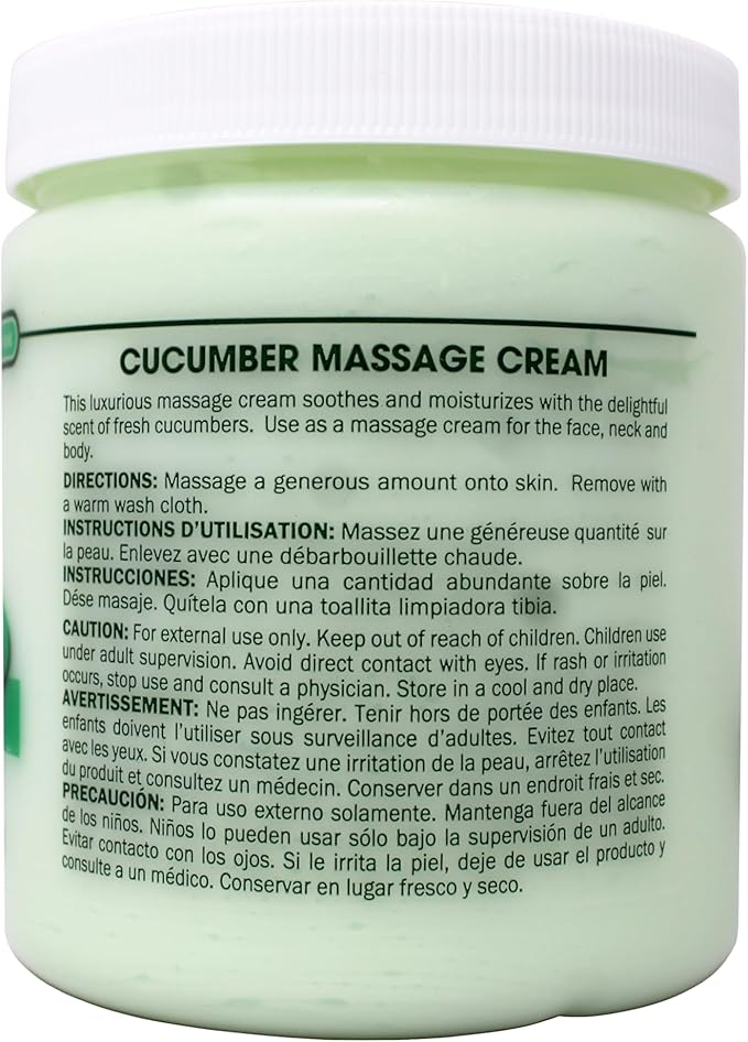 Queen Helene Cucumber Professional Massage Cream, Soothing and Moisturizing, 15 oz (Pack of 2)