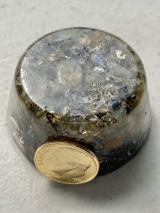 Labradorite Orgone Generator Energy Accumulator 528Hz/7.83Hz/Advance Harmonics Many Beautiful Ingredients and Colors! (Labradorite)