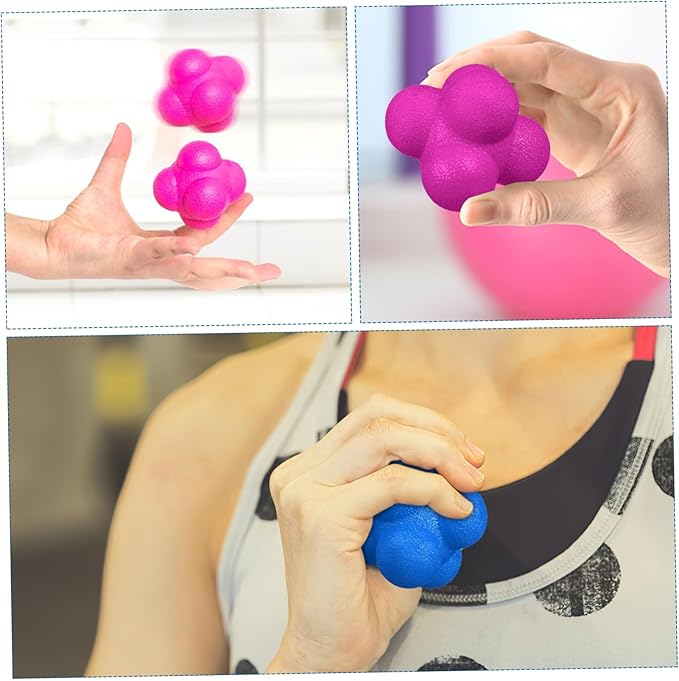 6pcs Hexagonal Reaction Balls Agility Training Equipment for Soccer Basketball and Volleyball Enhance Reaction Coordination Materials