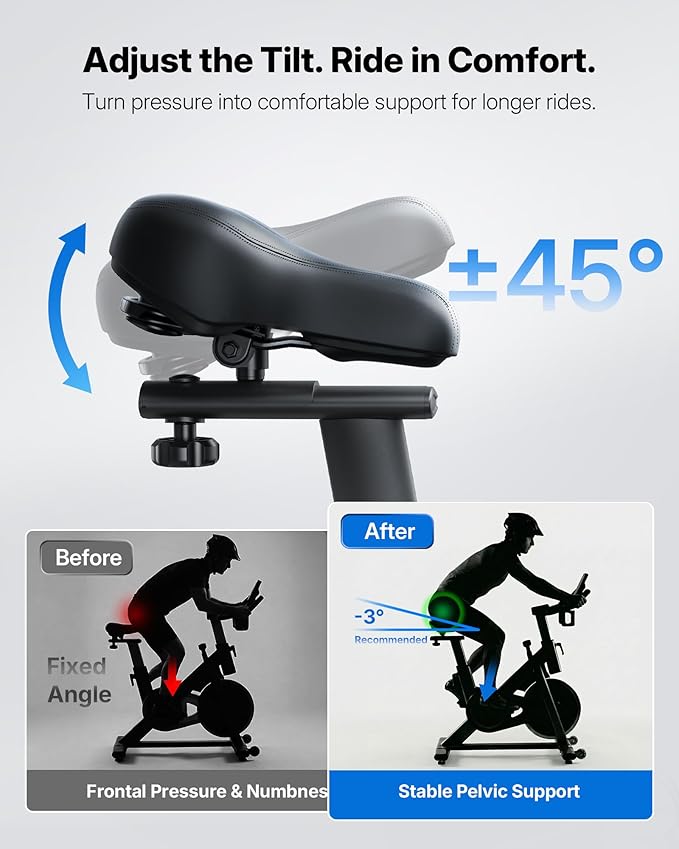 Merach Magnetic Exercise Bike, Heavy Duty Stationary Bike with Automated Resistance, 350 Lbs Weight Capacity, Low Noise Indoor Workout Bike for Home Gym with Self-Developed App