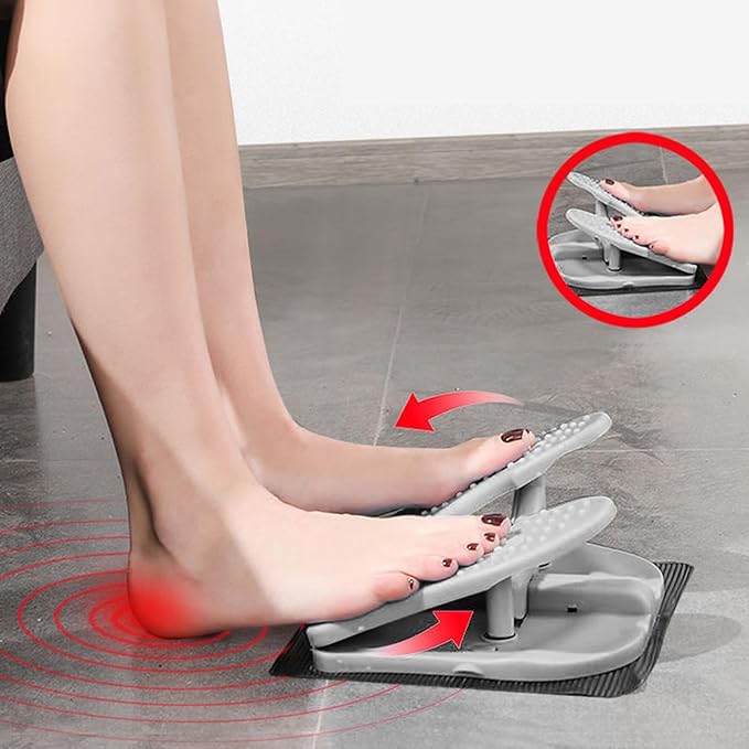 Foot Stepper Machine, Foldable Leg Exerciser Under Desk Foot Pedal Exerciser Reinforced Nylon Leg Workout Trainer for Home Office Use