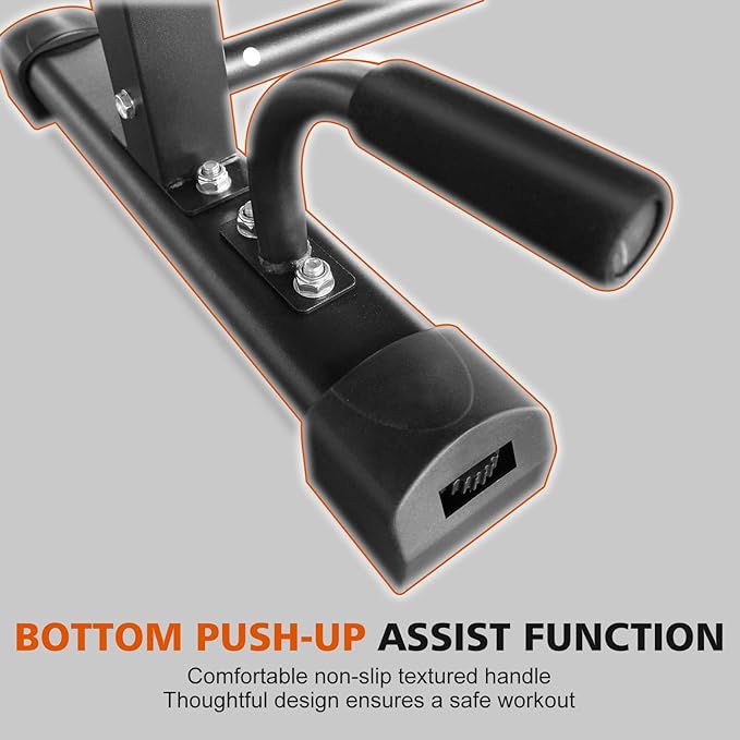 Dip Bar Heavy Duty Steel Dip Stand Station, Pull Up Bar for Fitness Home Gym Workout, Parallel Bars Dip Equipment for Strength Training (1200LBS Loading Capacity, 2025 New Version)