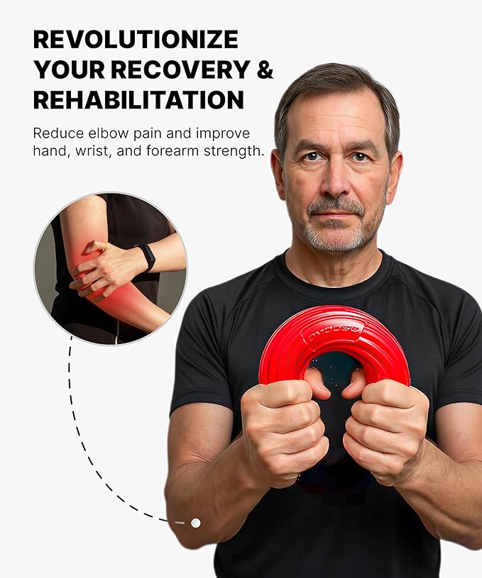 DMoose Fitness Flex Resistance Bar for Physical Therapy - Non-Slip Odorless Material, Exercise Bar for Tennis & Golfers Elbow Tendonitis Relief - Wrist and Forearm Strengthener & Grip Strength Trainer
