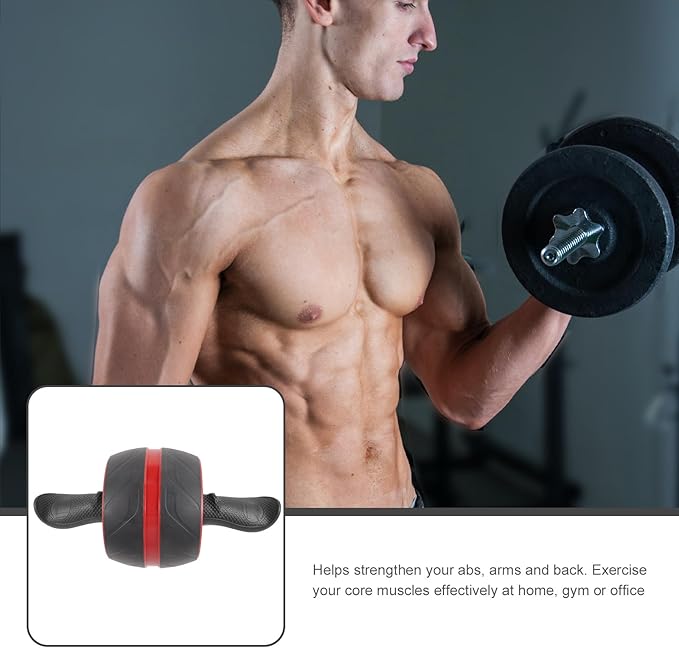 GLEAVI Ab Roller Wheel with Automatic Return Exercise Roller Wheel Core Training Equipment for Home Abdominal Trainer Men Women with Extra Knee Mat