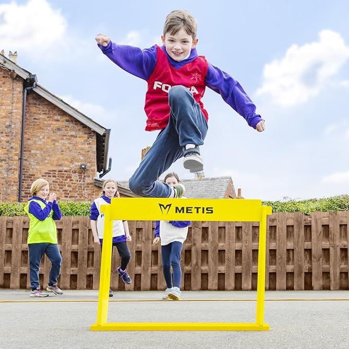 FORZA METIS Junior Foam Hurdles [Set of 4] – Adjustable Speed Training Hurdles for Young Athletes – Choice of 4 Vibrant Colors