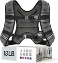 Weighted Vest for Women & Men with Reflective Stripe and Adjustable Buckle, Comfortable & Durable Rucking Vest for Walking, Running & Strength Training