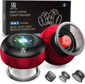 5-in-1 Cupping Kit for Massage Therapy, 12 Levels Smart Dynamic Cupping Set with Red Ligh-t Therapy&Heat Penetrates for Targeted Pain Relief, Knots, Aches, Muscle Soreness - 2Pcs(Red&Red)