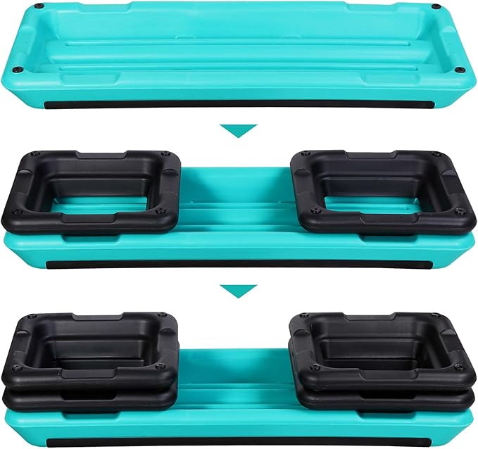JupiterForce 43" Workout Aerobic Exercise Step Platform, Adjustable Aerobic Steppers for Exercise with 4 Removable Risers for Home Gym Strength Training