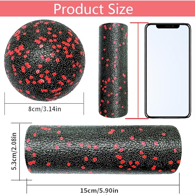 Extra Mini Foam Roller - High Density Massage Roller, Extra Small Yoga Roller for Physical Therapy, Myofascial Release, Deep Tissue & Muscle Recovery of Arms and Legs