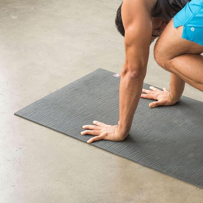 Manduka eKOLite Yoga Mat - 4mm Natural Rubber | Eco-Friendly | Soft Textured Surface | Natural Next-to-Skin Feel