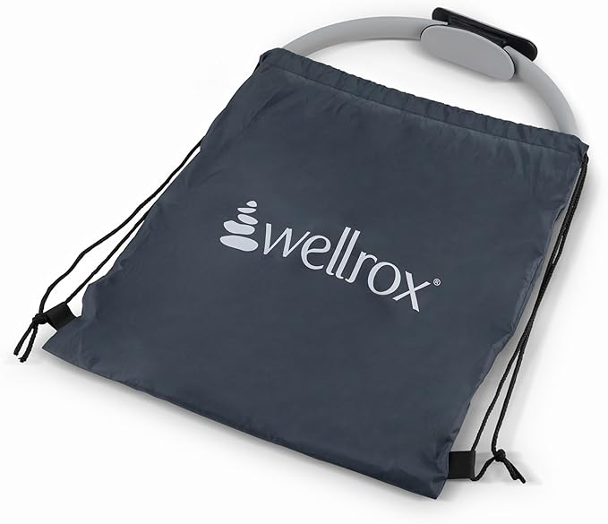 Wellrox Pilates Ring and Carrying Bag- Lightweight Magic Circle Yoga Ring- Core, Thigh and Arm Exerciser for Yoga, Pilates, Strength Training (15 inches)