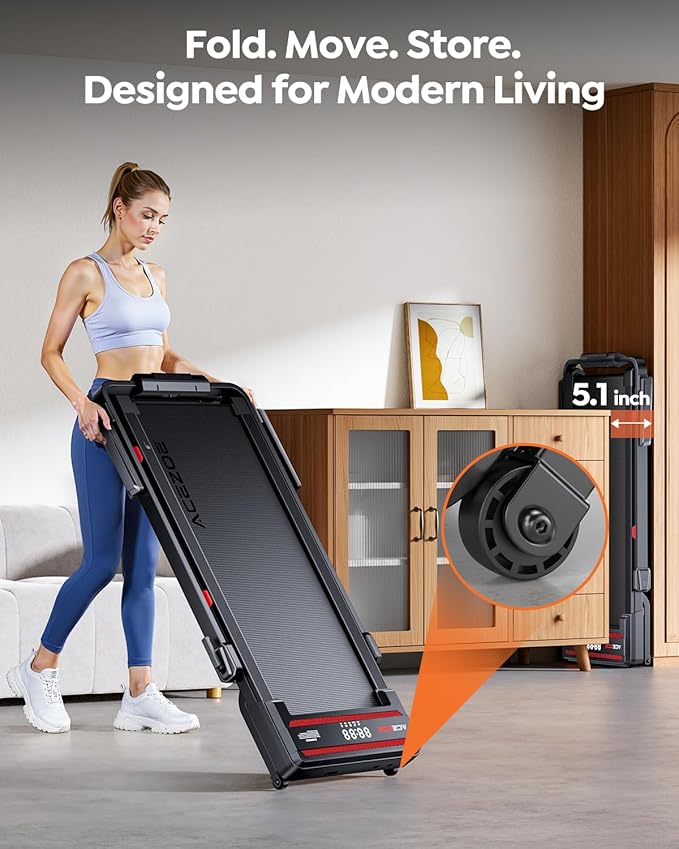 Foldable Walking Pad with 0-15% Auto Incline and Handle Bar, Under Desk Treadmill with 300LBS Weight Capacity, 3.0HP Quiet Treadmills for Home with Speaker, APP & Remote Control
