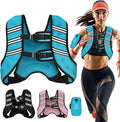 Weighted Vest for Women Men, 6lb/8lb/12lb/16lb/20lb/25lb/30lb Adjustable Weight Vest with Reflective Stripes for Workout, Strength Training, Running, Fitness, Muscle Building, Weight Loss, Rucking Vest With Phone Pouch