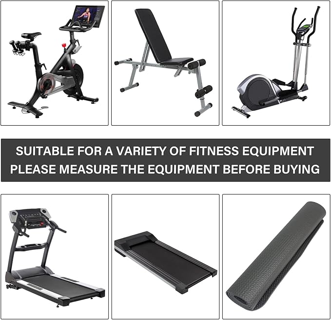 Bike Mat,Treadmill Mat,Compatible for Elliptical,Exercise Bikes, Stationary Cycles,Spin Bike,Under Exercise Bike Trainer Pad for Indoor Stationary Gym Fitness Equipment Hardwood Floor Protector