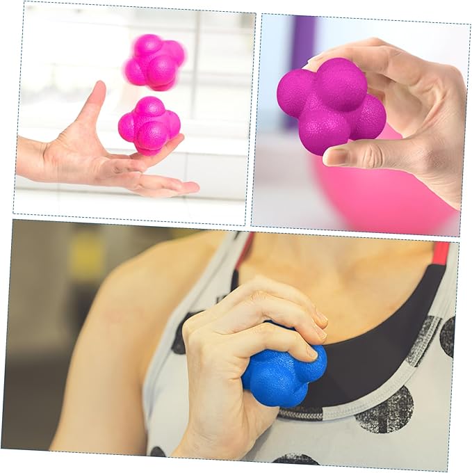 ibasenice 6 Pcs Hexagonal Reaction Training Balls for Agility and Reaction Balls for Sports Training Improve Coordination and Reflexes