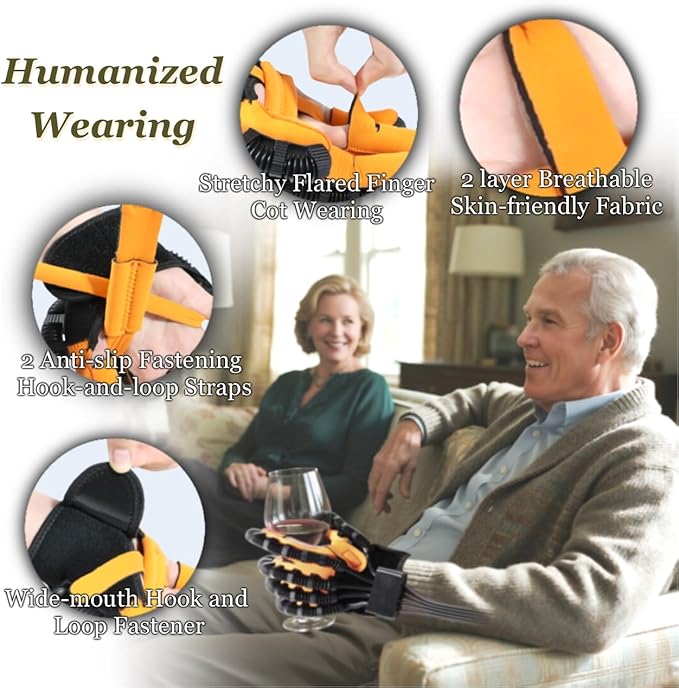 6th Generation Upgrade Rehabilitation Robot Gloves for Stroke Recovery – Hand Weakness & Hemiplegia Home Physical Therapy Device with Mirror Training & Multi-Mode (Left Hand, L)