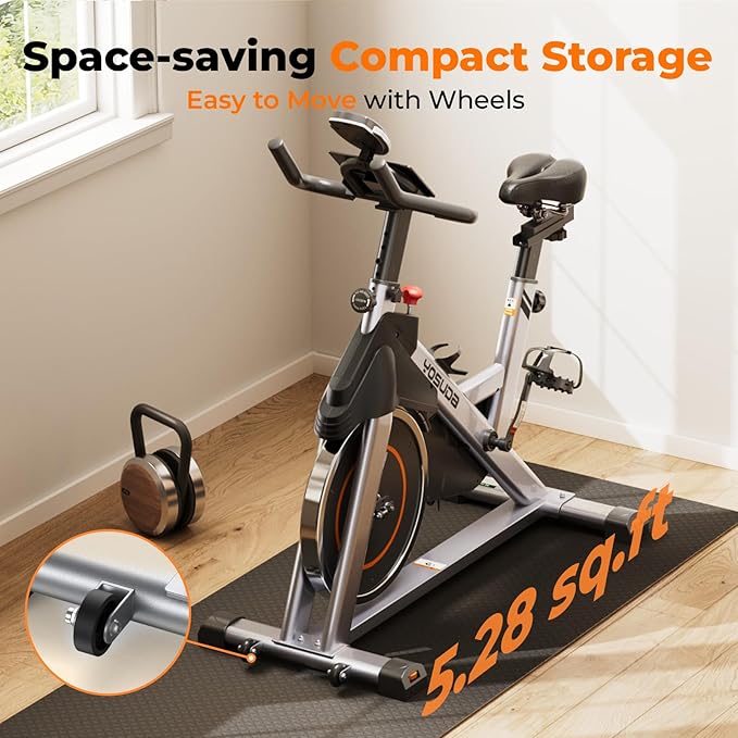 YOSUDA Magnetic Exercise Bike for Home, 350 LBS Capacity Brake Pad Stationary Bike, Indoor with Exclusive App and Fitness Courses for Weight Loss