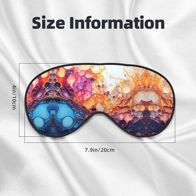 Multicolored marbling Head-Mounted Double-Sided Light-Blocking Sleeping Eye mask to Protect Eyes and Relieve Eye Fatigue, 1 Count (Pack of 1)