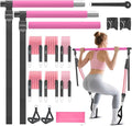 Pilates Bar Kit with Resistance Bands, Portable Pilates Bar for Home Gym Yoga & Full Body Workouts, Pilates Equipment for Women, Fitness Set for Strength Stretching Flexibility Training
