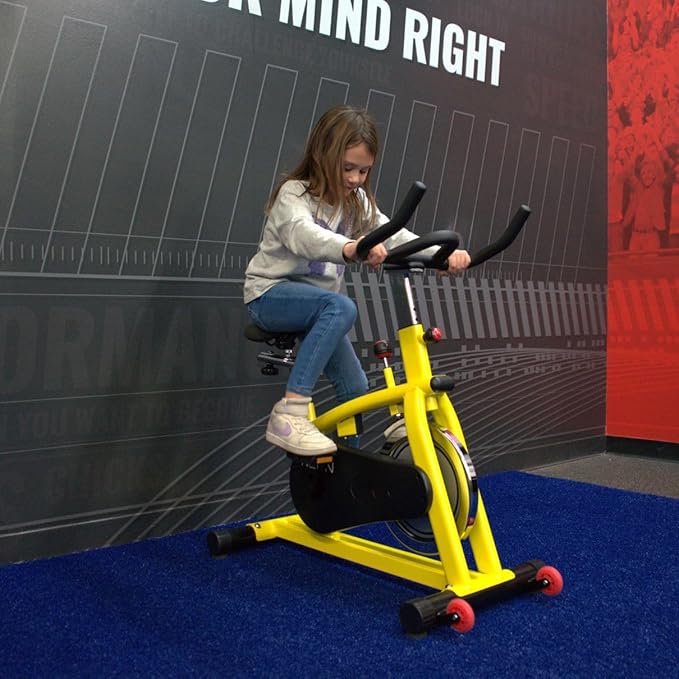 Kids Indoor Exercise Bike | Kid Spin Bike | Perfect for Home or Classroom | Quiet Drivetrain to Minimize Distraction