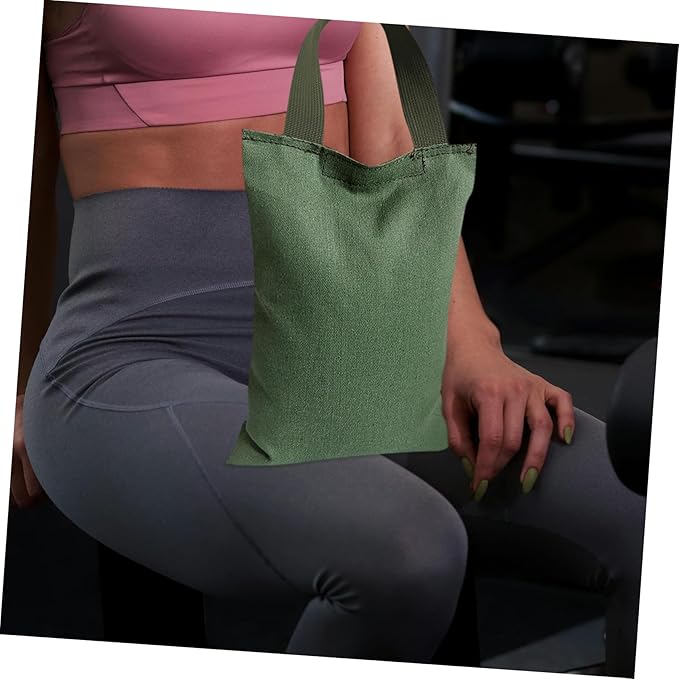 NOLITOY 2Kg Canvas Sandbag with Handle Fillable Weights Bag for Yoga and Fitness Training Weight for Versatile Workouts Durable and Easy to Clean
