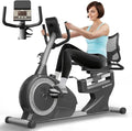 Recumbent Exercise Bike, Recumbent Stationary Bike for Home,Quiet Recumbent Stationary Bikes for Adults & Seniors, 8-Level Resistance, Supports 350LBS, Magnetic Recumbent Bike with Smart APP, LCD Monitor, Heart Rate Handle