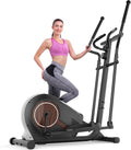 ANCHEER Elliptical Exercise Machine, Elliptical Trainer for Home Gym Exercise Equipment 500Lbs Max Weight Ultra-Silent Elliptical Machine, 14 & 8 Resistance Levels