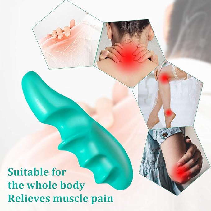 2 Pcs Deep Tissue Massage Tool Set Include 4 Legged Palm Massager and Thumb Massager Tool for Therapists Full Body Muscle Relief Gentle Point Massage Portable Handheld for Home Travel