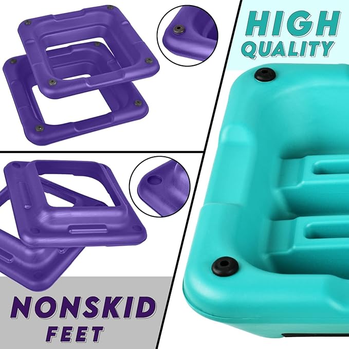Yes4All High Arobic Step Platform & Stackable Risers - Adjustable 4"/6"/8"/10"/12" Height - Choose Full Step Platform Set or 2-Pack Stackable Risers, Customize for Cardio & Aerobic Exercise