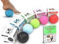 Spiky Massage Ball - Foot Massage Ball, Trigger Point Ball, Plantar Fasciitis Ball Massager, Physical Therapy Deep Tissue Myofascial Release Massage Tools for Yoga, Workout, Muscle Rehab (Blue)