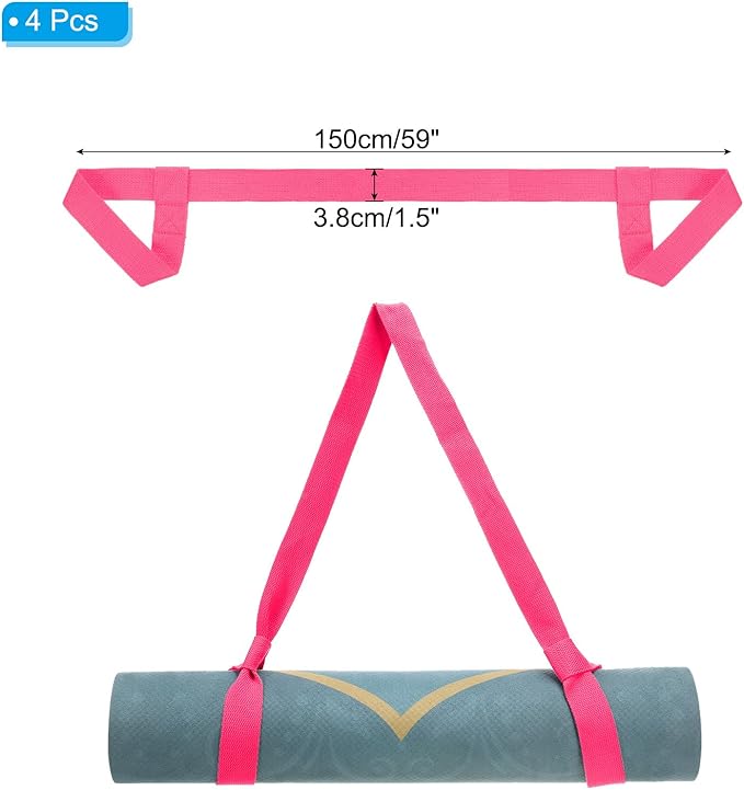 PATIKIL Yoga Mat Strap, Adjustable Yoga Mat Carrier Straps Sling Cotton Anti Slip Mat Holder Stretching Band