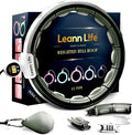 U5 Smart Weighted Hula Hoop with Counter – 16 Knots, 28"–46" Adjustable Infinity Hoop Plus Size, Quiet Rubberized Wheels, Ab Workout, Home & Outdoor Fitness, Weight Loss, Abdominal Toner