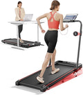4 in 1 Walking Pad Treadmill with Incline and Handle, 2.5HP with Dual Display and Mute Control, Foldable Under Desk Treadmills for Home with App Bluetooth Folding Treadmill for Small Space