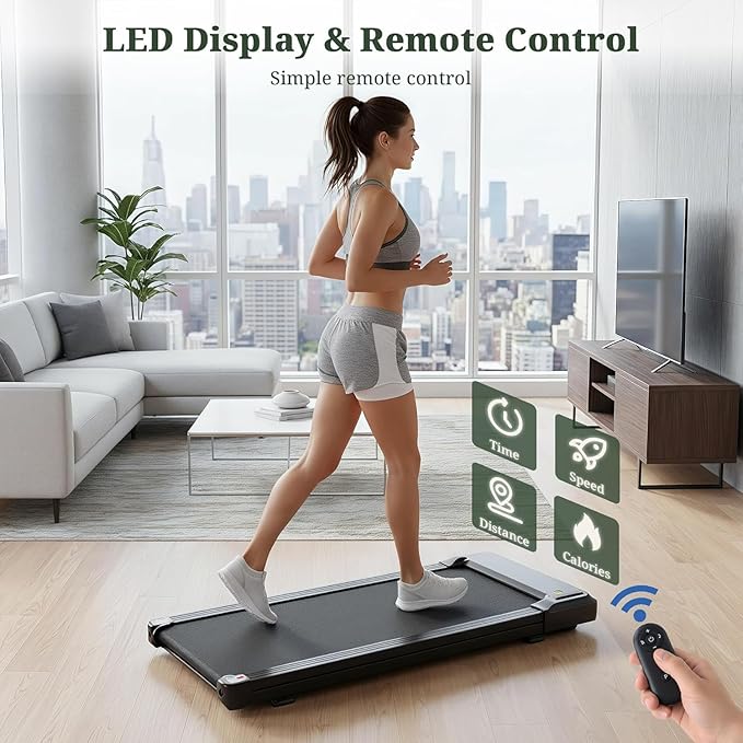 Walking Pad Treadmill, 3 in 1 Portable Under Desk Treadmills for Home Small Space, Quiet Compact Folding Treadmill with Remote Control, 320 LBS Capacity