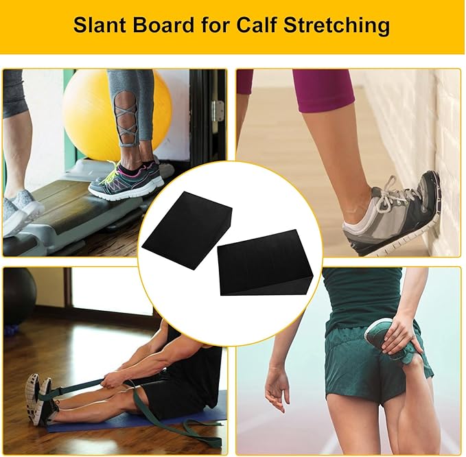 Foam Wedge Slant Board, Squat Wedge, Calf Stretcher For Squats For Knee Exercise Workout Calf Ankle Yoga Stretching, Improve Lower Leg Strength