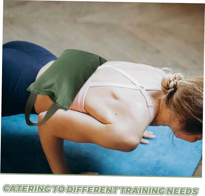 2kg Weighted Sandbag for Yoga Fitness Canvas Exercise Bag with Handle Gym Bag for Dance Muscle Training Portable