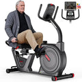HARISON Exercise Bike 400 lbs Capacity, Easy Assembly Magnetic Recumbent bike for Adult and Seniors with Arm Exerciser , Recumbent Stationary bike for Home, 2 in 1 LCD Monitor and Tablet Holder (Same-day Shipping service）