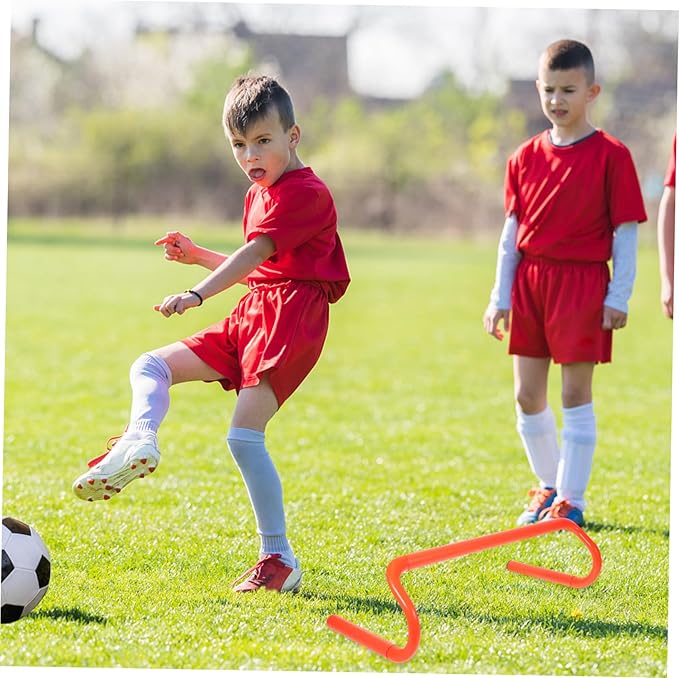Milisten 15cm High Portable Training Hurdles for Boys and Girls Adjustable Sports Equipment for Agility and Speed Training for Soccer Basketball and Football Practice