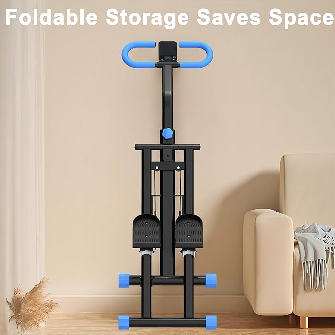 Stair Stepper for Home,Vertical Climber Workout Machine,Stair Stepper with Handlebar for Full-Body Exercise Stair Stepper with Stable Frame Adjustable Handlebar (Blue)