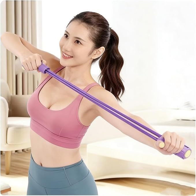Fashion Puller Exercise, 8 Tube Pedal Resistance Device Detachable and Adjustable Pedal Resistance Device, Stretching Workout Fitness Bands for Arm Weights Exercise Equipment