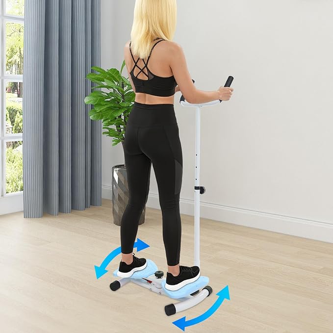 Waist Twister Machine Exercise, 330 lbs Weight Capacity Anti-Slip Twist Board, Ab Twister Exercise Equipment with Pull Cords, Home Fitness Disc for Men & Women