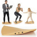 360° Wobble Balance Board for Standing Desk，Anti-Fatigue Rocker Board to Improve Focus, Burn Calories & Simulate Surfing & Skateboarding at Home or Office，Also Foot Strengthener & Stretcher for Plantar Fasciitis Relief.