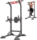 SogesPower Pull Up Bar Station Power Tower,12-Level Adjustable Multi-Function Pull Up Dip Station for Home Gym, Pull Up Bar Stand Dip Bar Strength Training Fitness Equipment