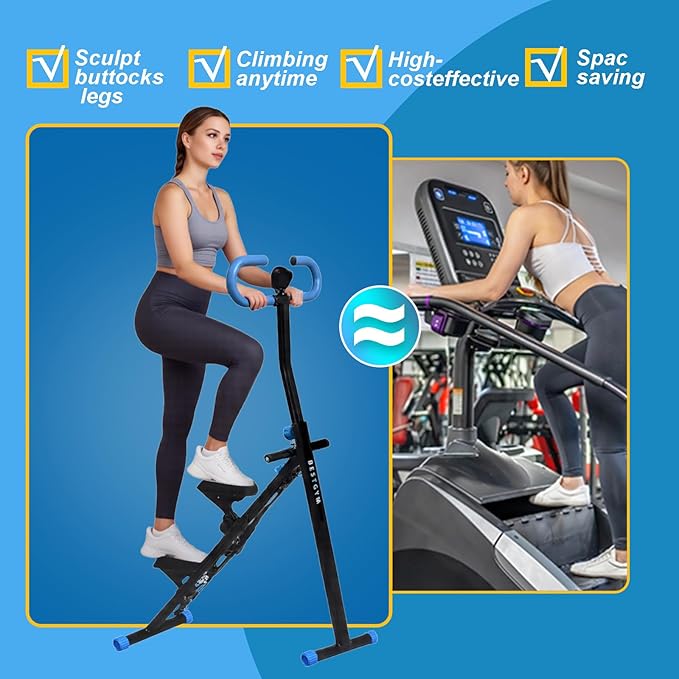 Steppers for Exercise at Home, Vertical Climber Workout Machine, Stair Climber for Full Body Workout with Adjustable Handlebar, Perfect for Women Men