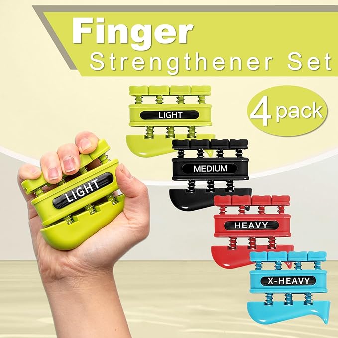 Grip Strength Trainer, Finger Strength Trainer for Grip Strength Training for Fingers, Wrists, and Hands for Home, Office, Gym, Climbing, Athletes, Musicians, and Therapy