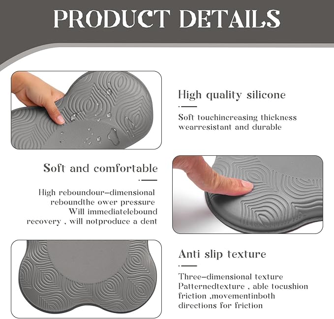 2 Packs Yoga Knee & Elbow Cushions - Extra Thick Foam for Knees, Elbows, Wrists, Hands & Head - Pilates & Kneeling Pads - Support Foam Pads for Women & Men