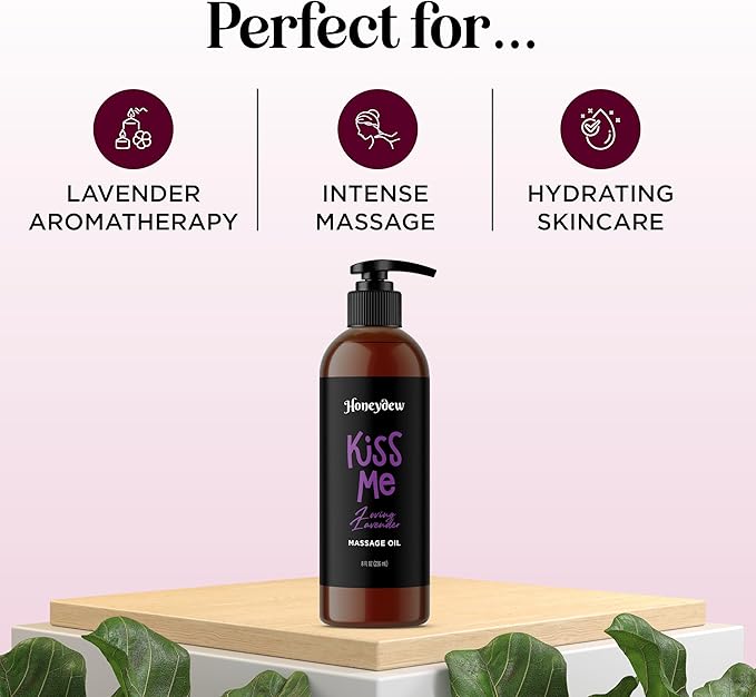 Sweet and Sensual Massage Oils for Couples - Mango and Lavender Romantic Full Body Massage Oils with Sweet Almond Oil for Easy Gliding Special Moments - Therapeutic Grade Scented Body Oils