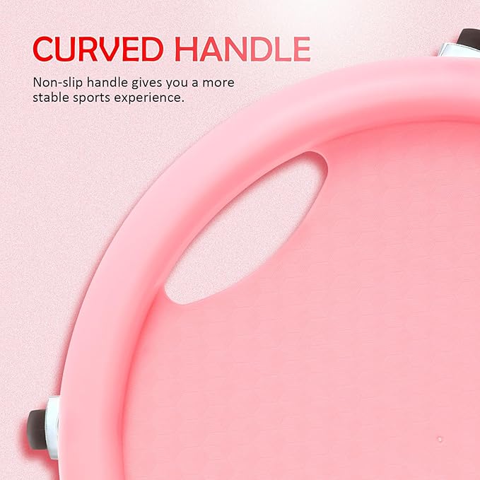 Angoily Ab Roller Exercise Wheel with Mat, Multi-directional Abdominal Exerciser Board, Quiet Four-wheel Fitness Roller for Core Workout at Home and Gym